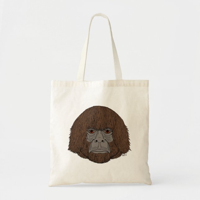 Tote Bag Bigfoot Portrait 2 (Comme l'Homme) (Devant)