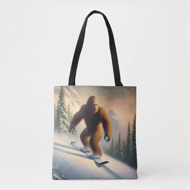 Tote Bag Bigfoot Snowboard (Devant)