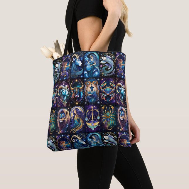 Tote Bag Bijoux Galaxie Zodiac (De près)