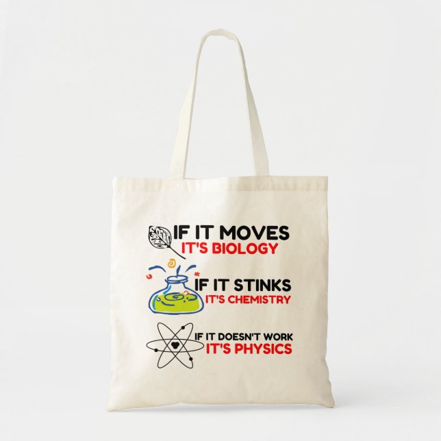 TOTE BAG BIOLOGIE SCIENTIFIQUE CHIMIE PHYSIQUE (Devant)