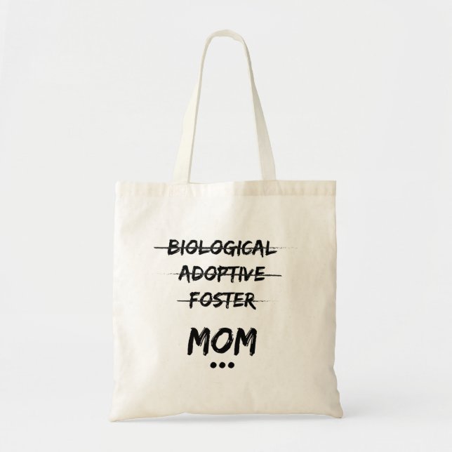 Tote Bag Biologique, Adoptive, Foster...Maman (Devant)