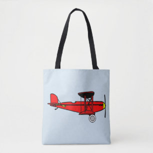 Tote Bag Biplane rouge