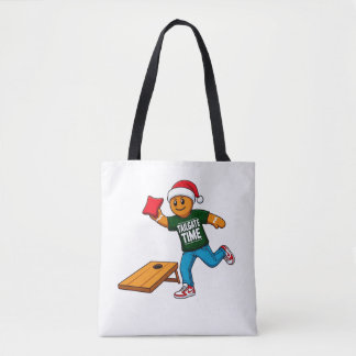 Tote Bag Biscuit de Noël Cornhole Sport de Noël Vacances