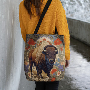 Tote Bag Bison élégant William Morris inspiré