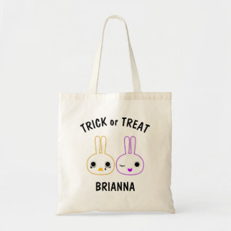 Tote Bag Bits de lapin mignonne et orange et pourpre