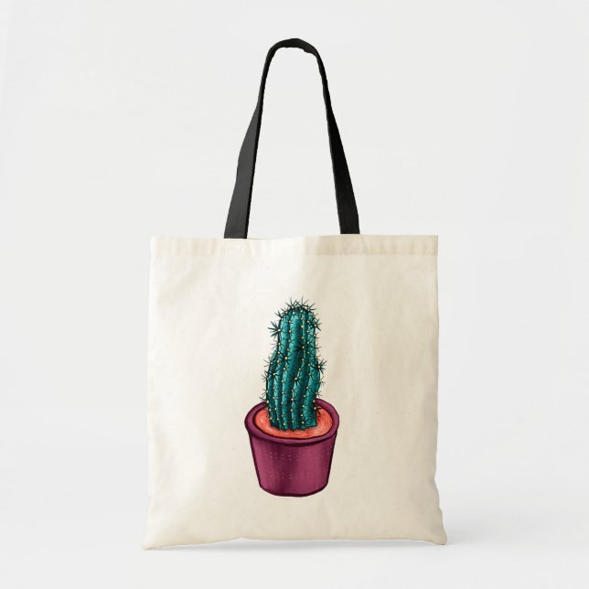 Tote Bag Bizarre Plante Succulent Poted Trippy (Devant)