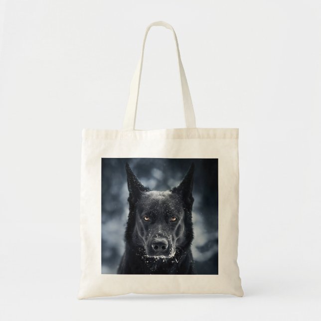 Tote Bag Black German Shepherd (Devant)