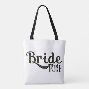 Tote Bag Black Gold Bride TRIBE Type rétro Mode graphique