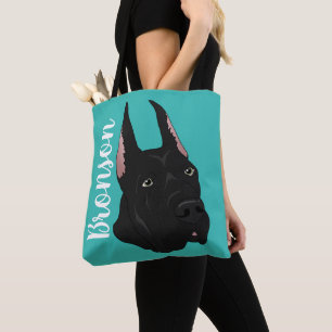 Tote Bag Black Great Dane