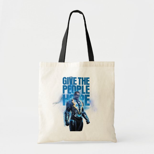 Tote Bag Black Lightning - Donnez De L'Espoir Aux Gens (Devant)
