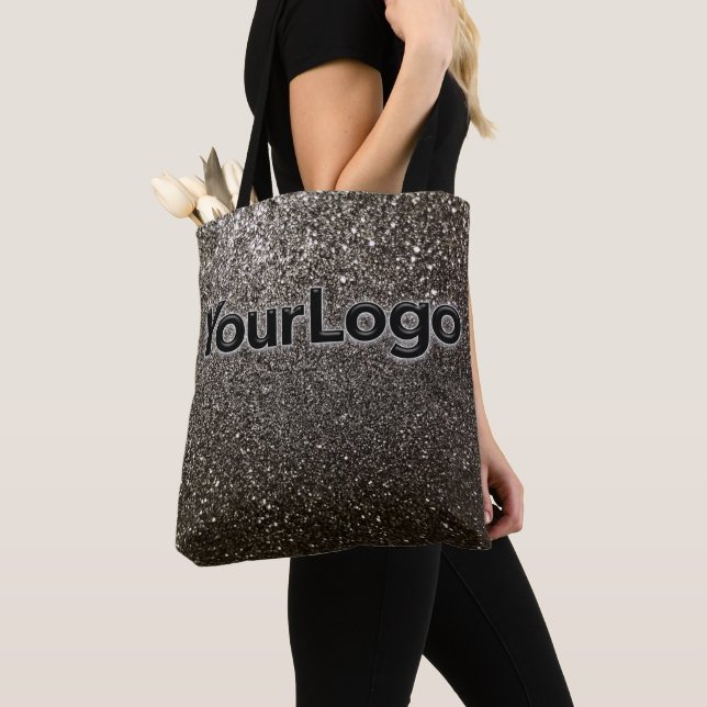 Tote Bag Black Parties scintillant Sparkle Glam Entreprise  (De près)