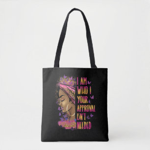 Tote Bag Black Queen African Ladies Curly Natural Afro