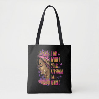 Tote Bag Black Queen African Ladies Curly Natural Afro
