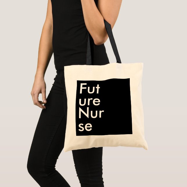 Tote Bag Black Square Future Nurse (Devant (produit))