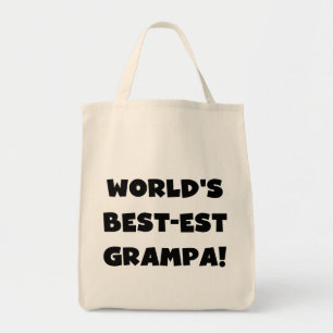 Tote Bag Black Text Les meilleurs t-shirts Grampa du monde
