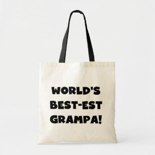 Tote Bag Black Text Les meilleurs t-shirts Grampa du monde