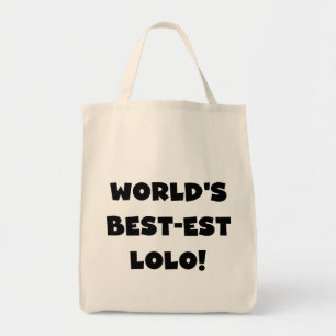 Tote Bag Black Text Meilleurs T-shirts et cadeaux Lolo