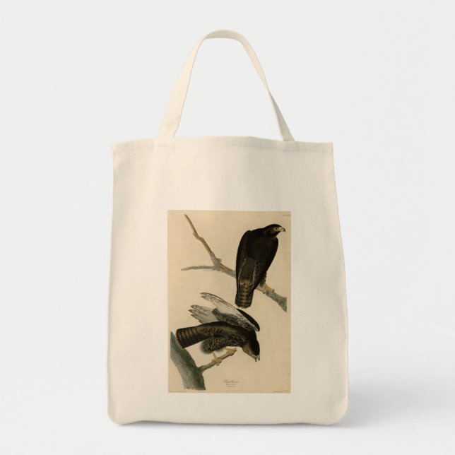 Tote Bag Black Warrior (Buse à queue rouge) d'Audubon Birds (Devant)