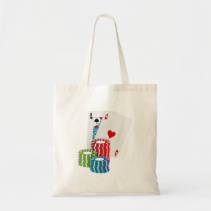 Tote Bag Blackjack avec jetons de poker