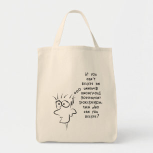 Tote Bag blague drôle source gouvernementale anonyme non no