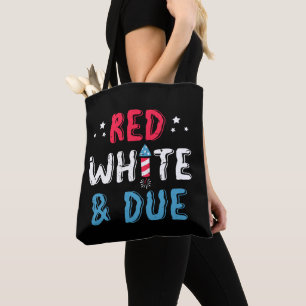 Tote Bag Blanc Rouge Et Dû, Faire-part De Grossesse Cadeaux