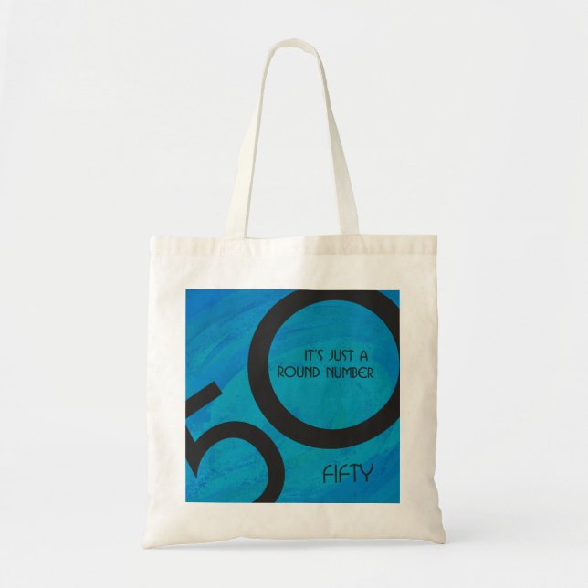 Tote Bag Bleu 50 Décennie Anniversaire (Devant)