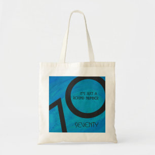 Tote Bag Bleu 70 Décennie Anniversaire