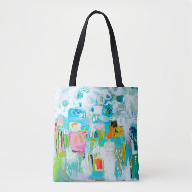 Tote Bag Bleu Abstrait (Devant)