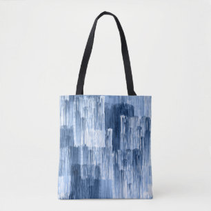 Tote Bag Bleu Aquarelles : Motif géométrique