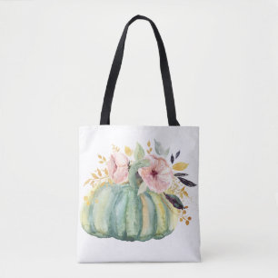 Tote Bag Bleu citrouille chute d'eau couleur élégante aut
