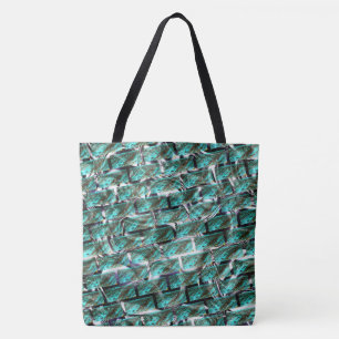 Tote Bag Bleu clair, bulles sur grille ou effet brique?