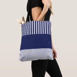 Tote Bag Bleu et blanc