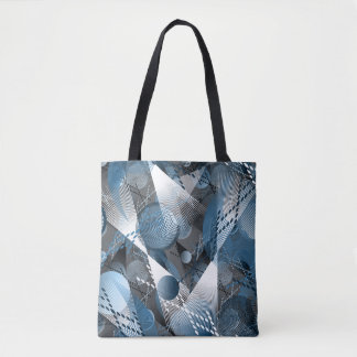 Tote Bag Bleu et gris. Résumé.