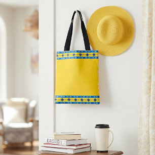 Tote Bag Bleu et jaune tribal