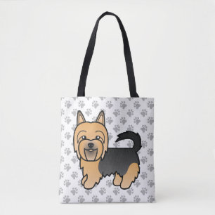 Tote Bag Bleu Et Tan Australien Terrier Cute Dessin Chien