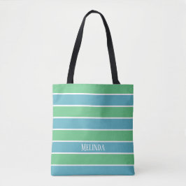 Tote Bag Bleu et vert Grandes Fourre-tout