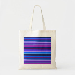 Tote Bag Bleu et violet bandes horizontales