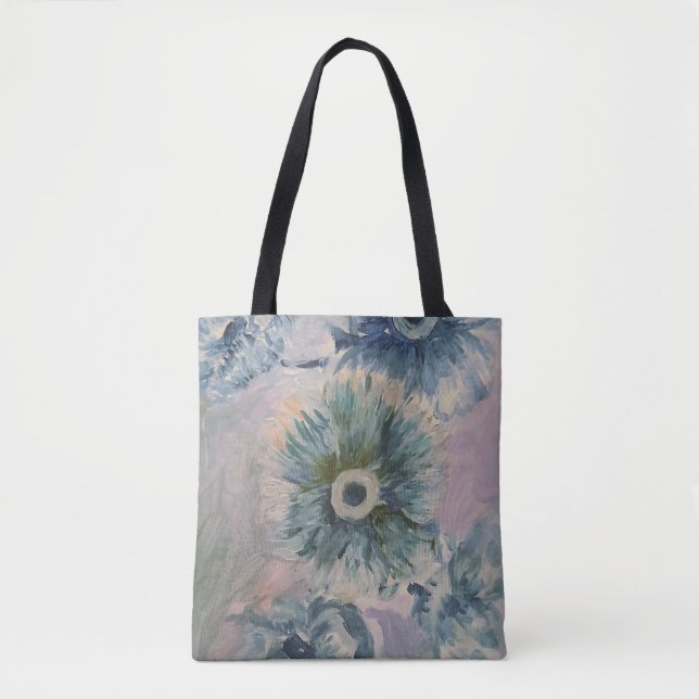 Tote Bag Bleu floral (Devant)