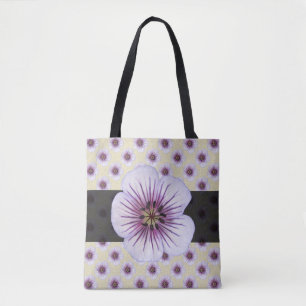 Tote Bag Bleu floral botanique doux sur toute couleur