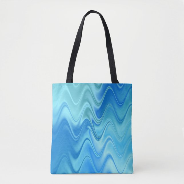 Tote Bag Bleu foncé Abstrait (Devant)