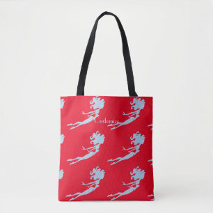 Tote Bag Bleu Mermaid Swimmer Thunder_Cove