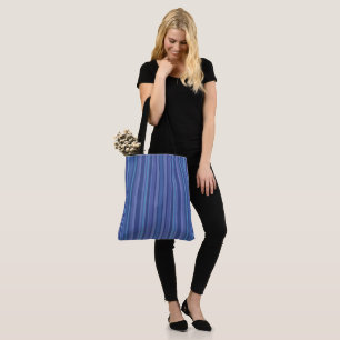 Tote Bag Bleu moderne bande pourpre