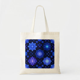 Tote Bag Bleu mystique violet floral Fourre-tout