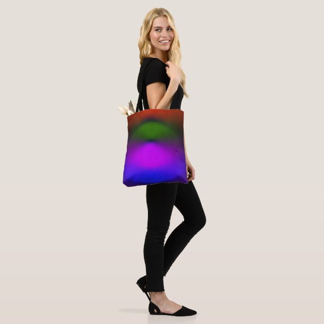 Tote Bag Bleu néon, violet, vert, orange (Sur le modèle)