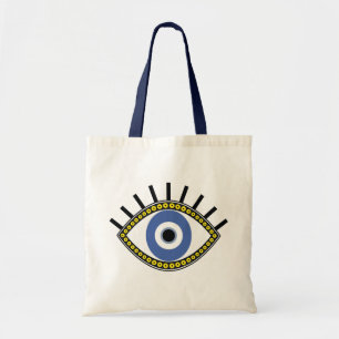 Tote Bag Bleu oeil bonne chance protection grecque de mauva
