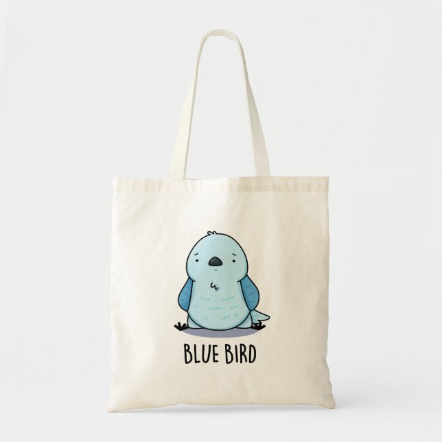Tote Bag Bleu Oiseau amusant jeu animal (Devant)