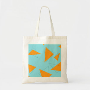 Tote Bag Bleu, orange, cool, tendance, moderne triangle mot