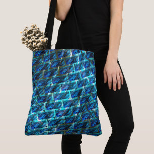 Tote Bag Bleu pâturé, râpe ou effet de brique maigre