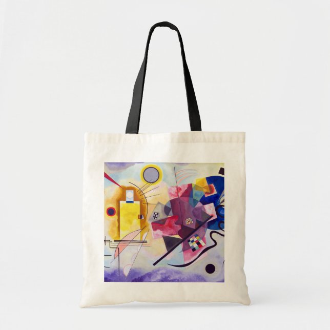 Tote Bag Bleu rouge jaune, Kandinsky sauvage (Devant)