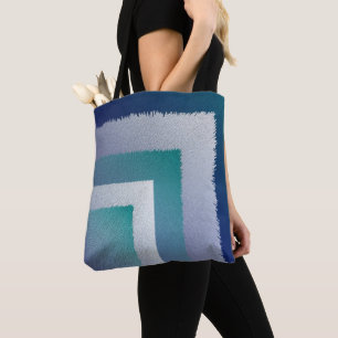 Tote Bag bleu turquoise gris ex pastel